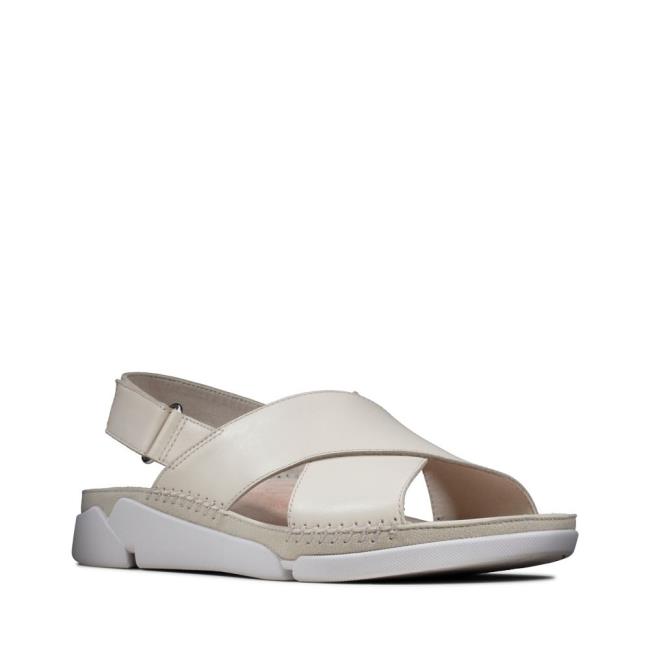 Women's Clarks Tri Alexia Sandals White | CLK170LVP