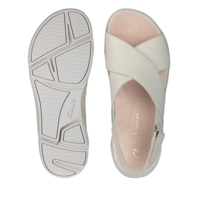 Women's Clarks Tri Alexia Sandals White | CLK170LVP