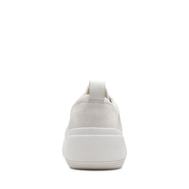 Women's Clarks Tri Flash Lace Flat Shoes White | CLK281EFJ