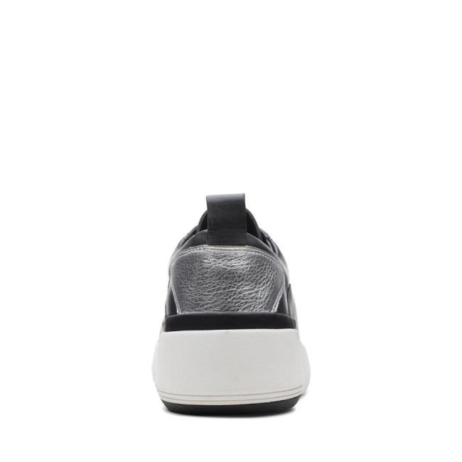 Women's Clarks Tri Flash Lace Sneakers Black | CLK138WPF