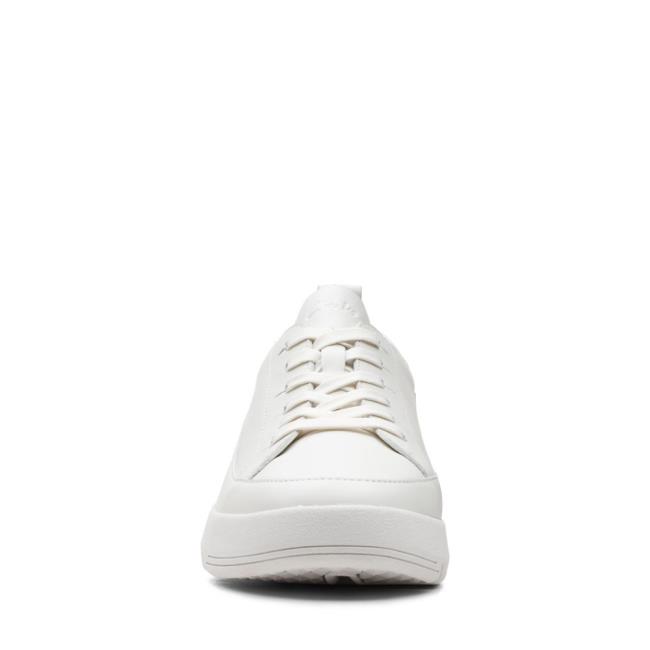 Women's Clarks Tri Flash Lace Sneakers White | CLK703VWR