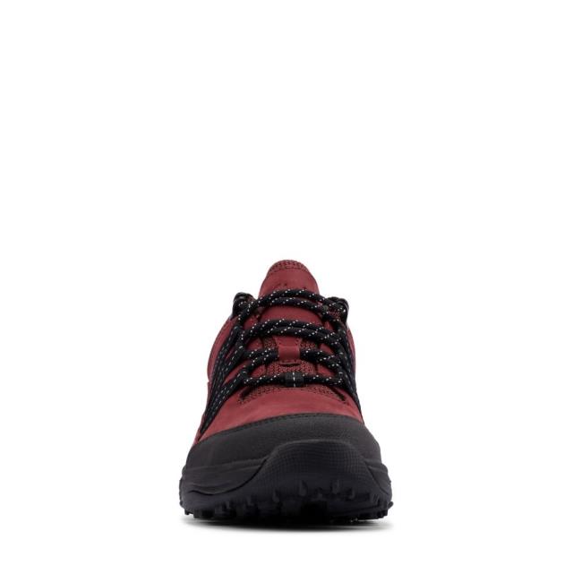 Women's Clarks Tri Path Lo GORE-TEX Sneakers Burgundy | CLK271OMQ