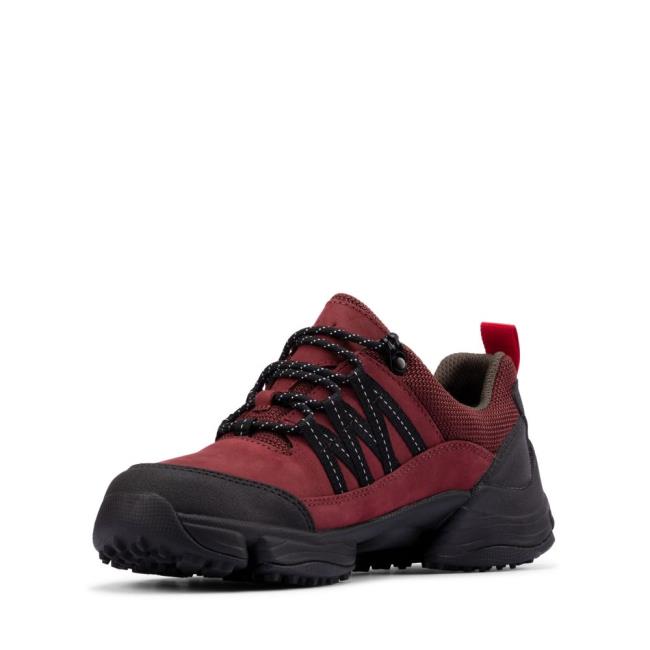 Women's Clarks Tri Path Lo GORE-TEX Sneakers Burgundy | CLK271OMQ