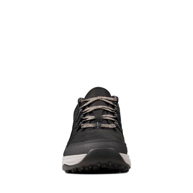 Women's Clarks Tri Path Lo Sneakers Black | CLK736PKM