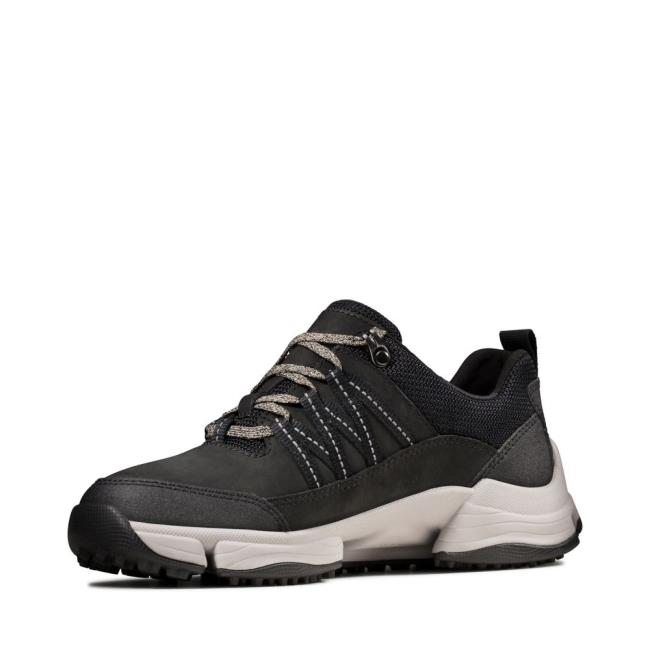 Women's Clarks Tri Path Lo Sneakers Black | CLK736PKM