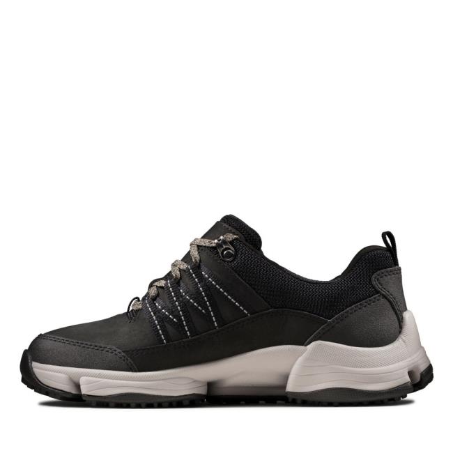 Women's Clarks Tri Path Lo Sneakers Black | CLK736PKM