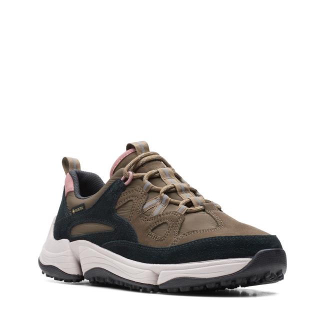 Women's Clarks Tri Path SprtGTX Sneakers Dark Olive | CLK438IWA