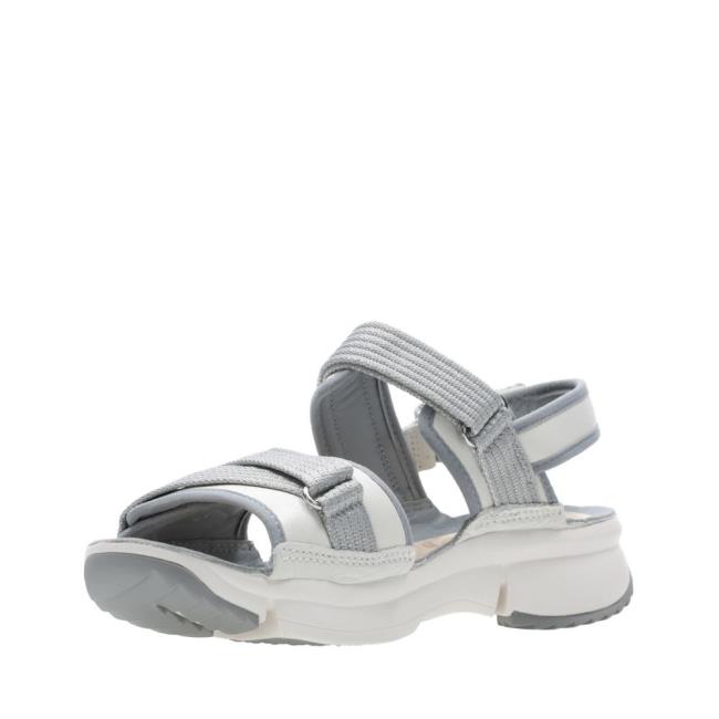 Women's Clarks Tri Walk Sandals White | CLK523LWZ