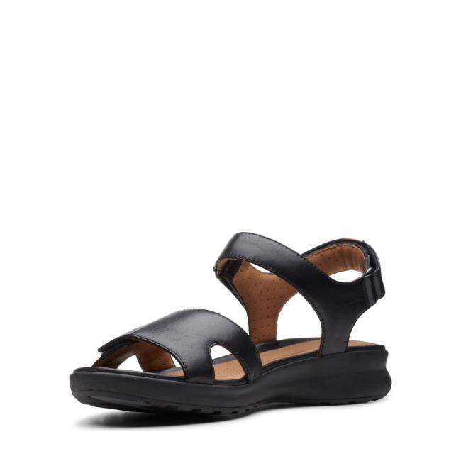 Women's Clarks Un Adorn Calm Sandals Black | CLK369ZLG