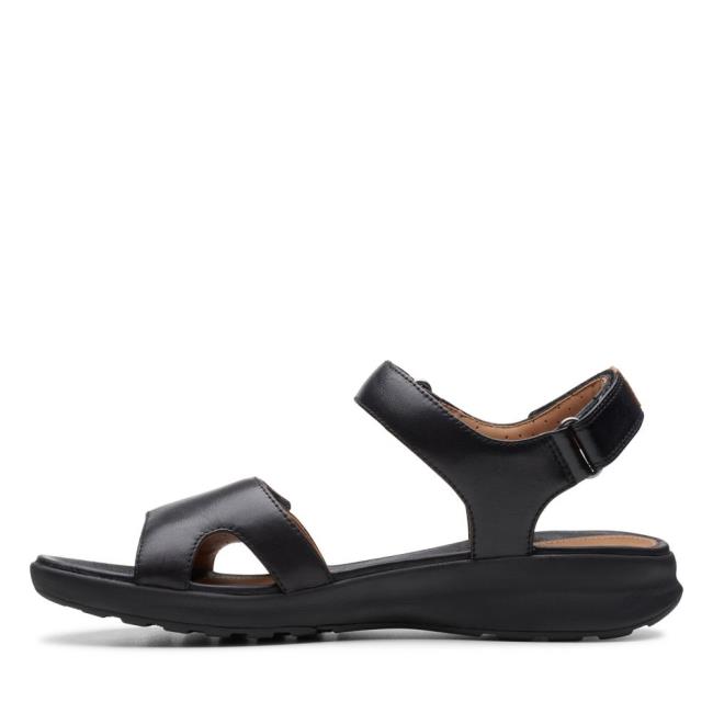 Women's Clarks Un Adorn Calm Sandals Black | CLK369ZLG