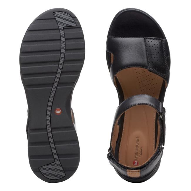 Women's Clarks Un Adorn Calm Sandals Black | CLK369ZLG