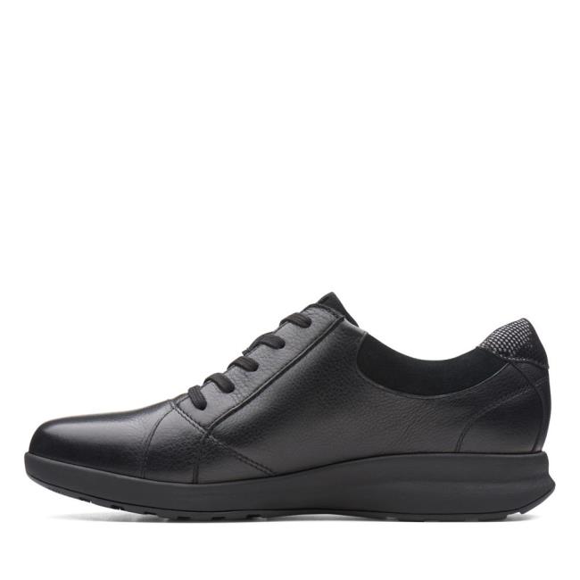 Women's Clarks Un Adorn Lace Black Shoes Black | CLK591KWF