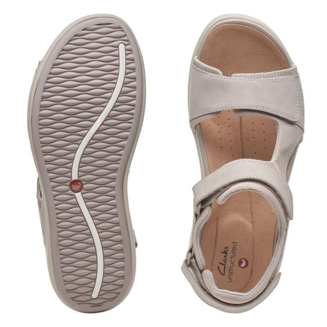 Women's Clarks Un Bali Trek Sandals Grey | CLK491JPV