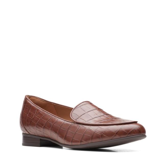 Women's Clarks Un Blush Ease Loafers Dark Brown | CLK603RBC