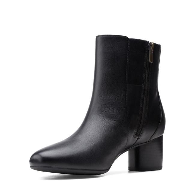 Women's Clarks Un Cosmo Vibe Ankle Boots Black | CLK934ZSB