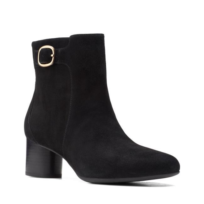 Women's Clarks Un Cosmo Vibe Heeled Boots Black | CLK507AOW