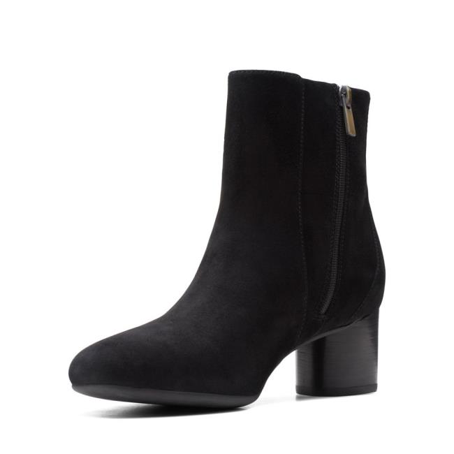 Women's Clarks Un Cosmo Vibe Heeled Boots Black | CLK507AOW