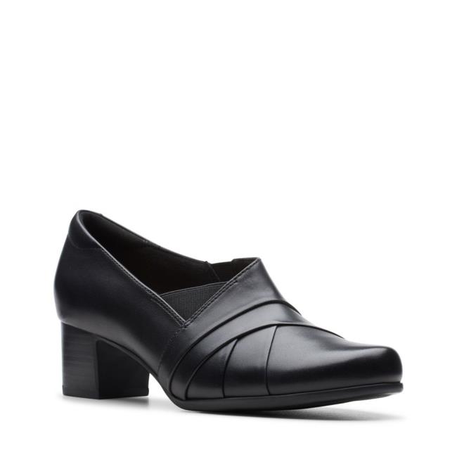 Women's Clarks Un Damson Adele Black Shoes Black | CLK637SOQ