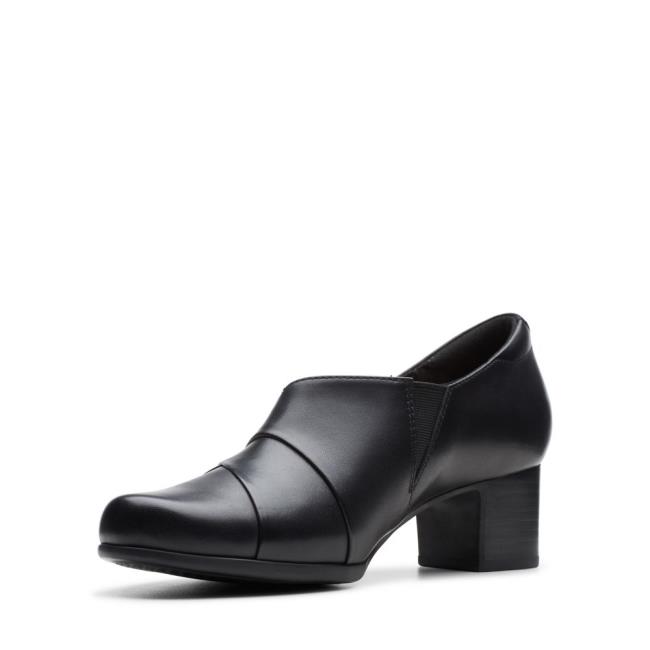 Women's Clarks Un Damson Adele Black Shoes Black | CLK637SOQ