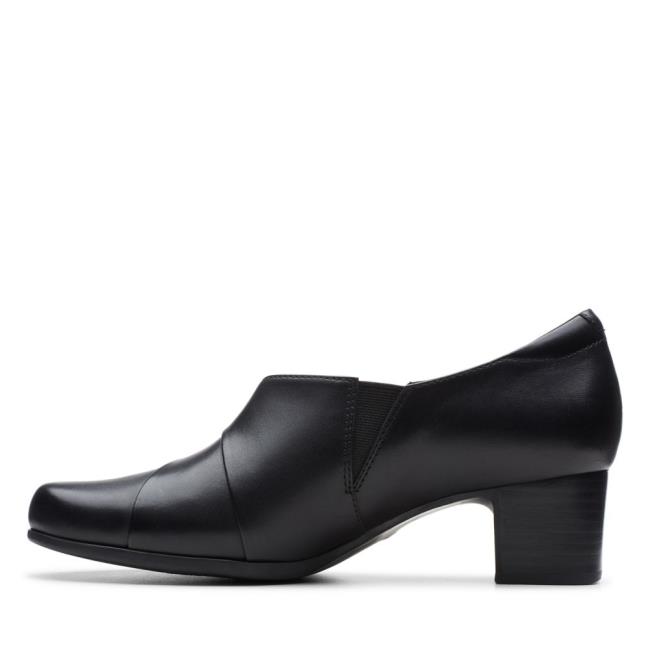 Women's Clarks Un Damson Adele Black Shoes Black | CLK637SOQ