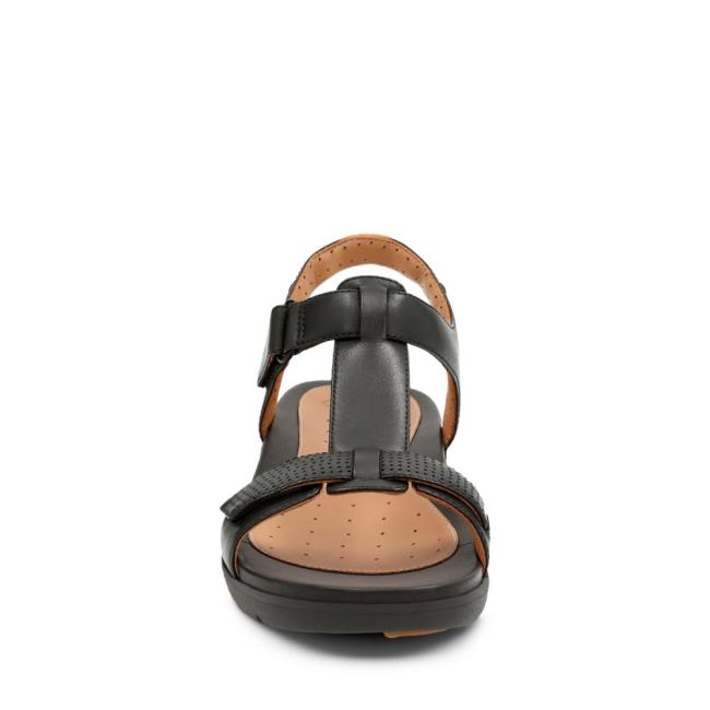 Women's Clarks Un Haywood Sandals Black | CLK491YZF