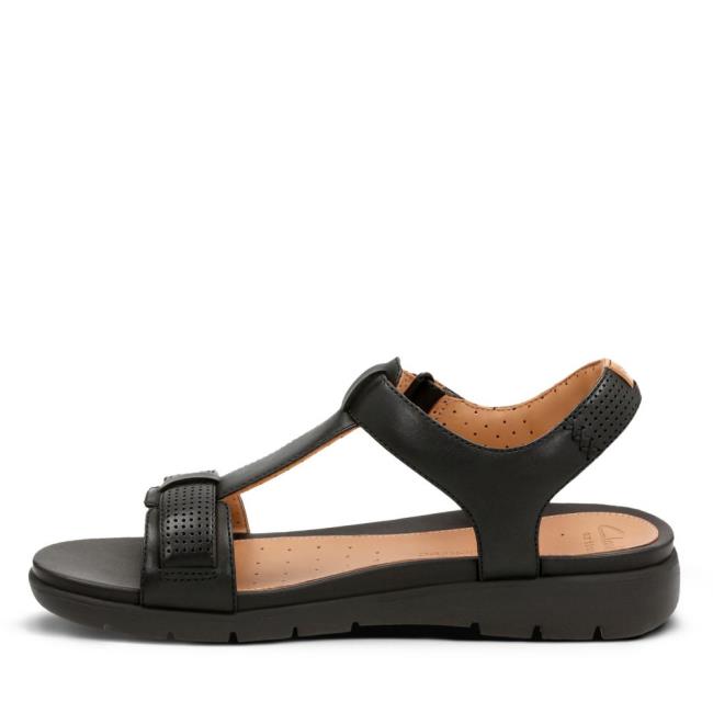 Women's Clarks Un Haywood Sandals Black | CLK491YZF