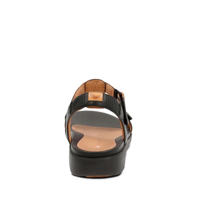 Women's Clarks Un Haywood Sandals Black | CLK491YZF