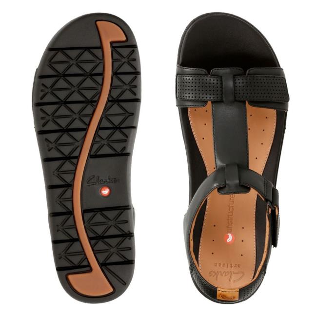 Women's Clarks Un Haywood Sandals Black | CLK491YZF