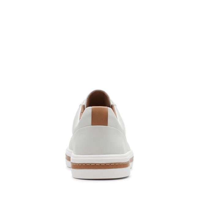 Women's Clarks Un Maui Lace Flat Shoes White | CLK834XEZ