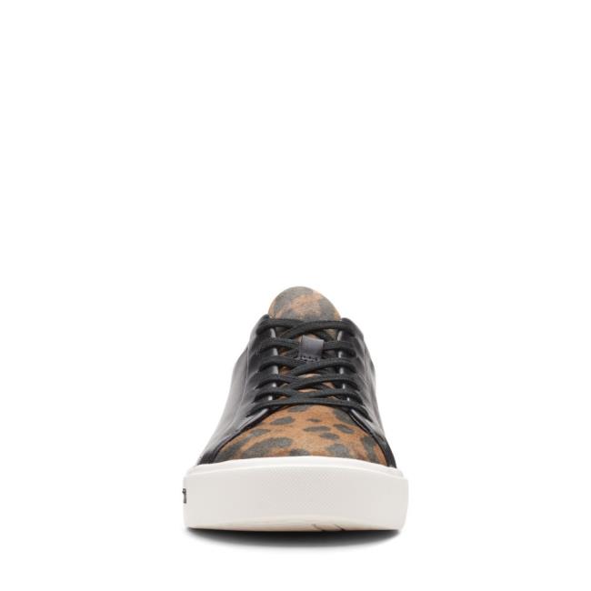 Women's Clarks Un Maui Lace Sneakers Black | CLK674TYM