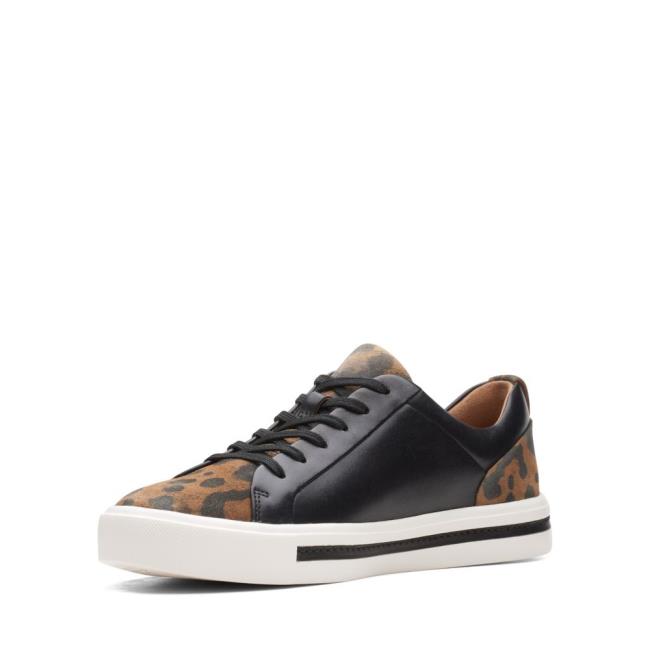 Women's Clarks Un Maui Lace Sneakers Black | CLK674TYM