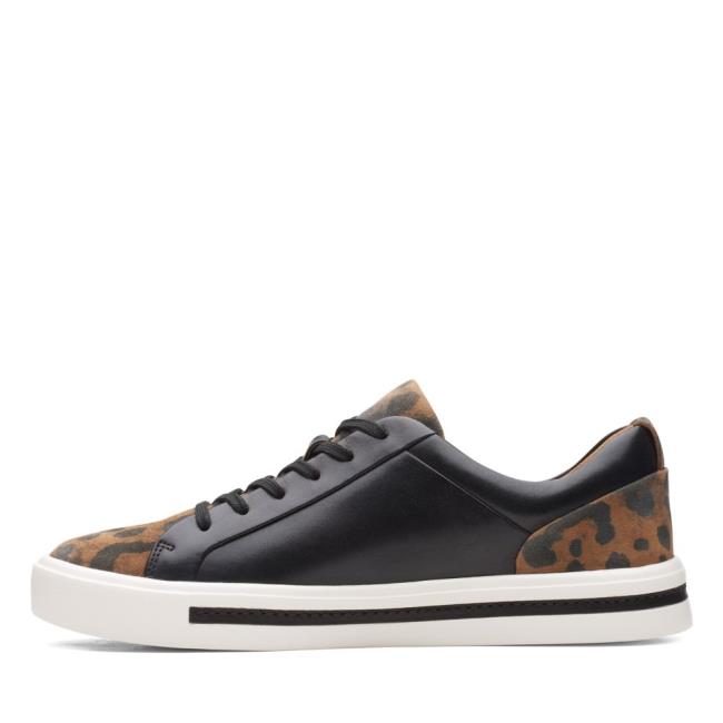 Women's Clarks Un Maui Lace Sneakers Black | CLK674TYM