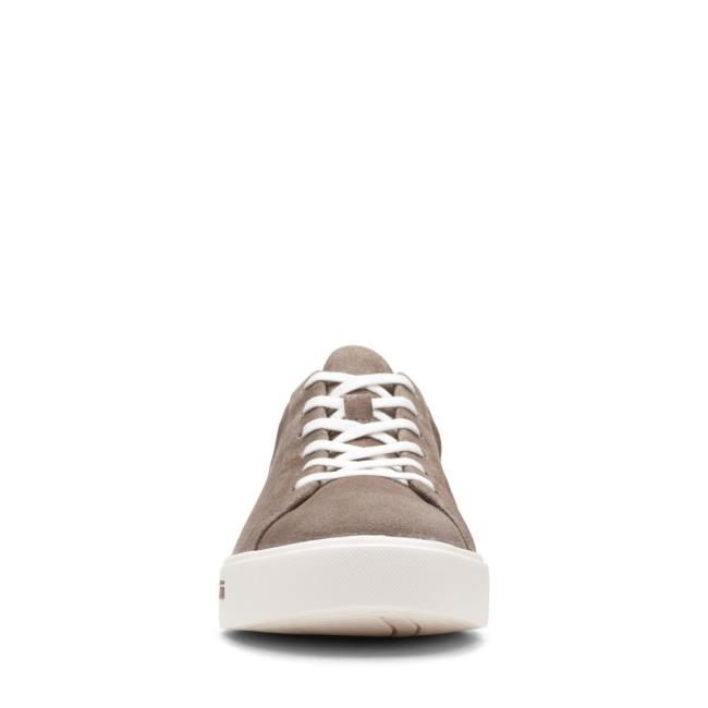 Women's Clarks Un Maui Lace Sneakers Grey Brown | CLK289REA