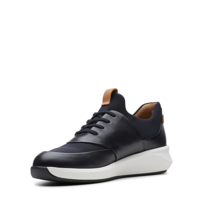 Women's Clarks Un Rio Lace Sneakers Black | CLK358XIV