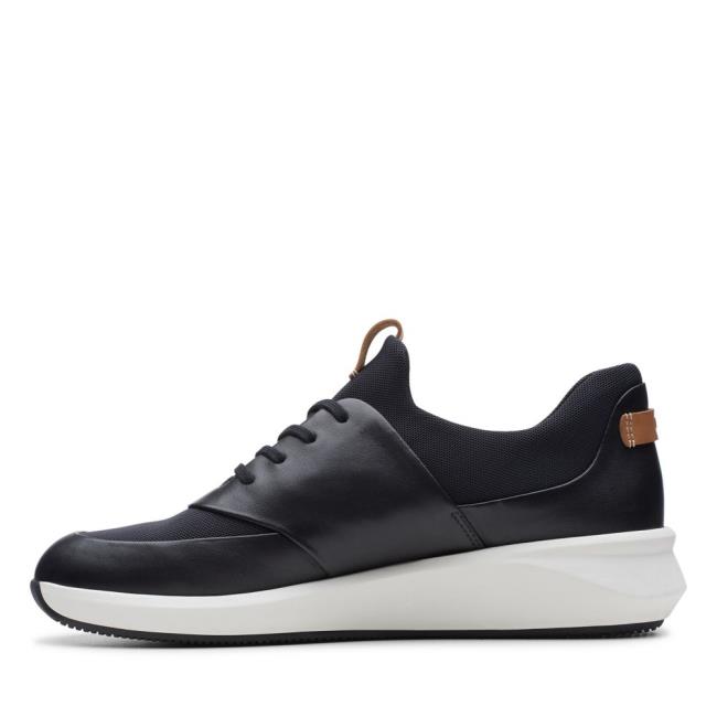 Women's Clarks Un Rio Lace Sneakers Black | CLK358XIV