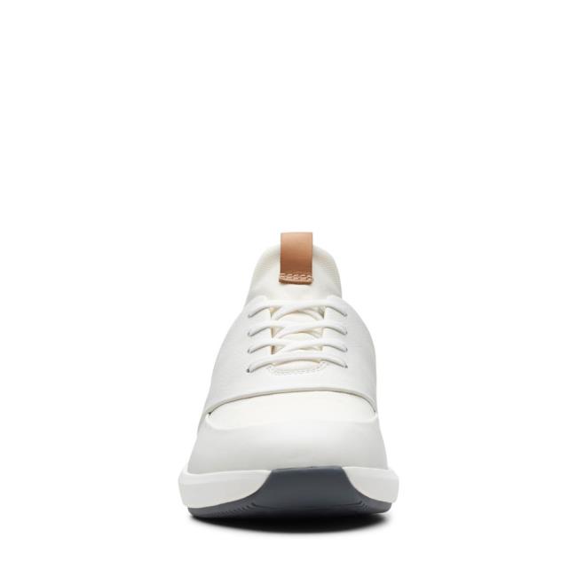 Women's Clarks Un Rio Lace Sneakers White | CLK385LJY