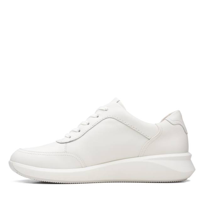 Women's Clarks Un Rio Mix Sneakers White | CLK753PQD