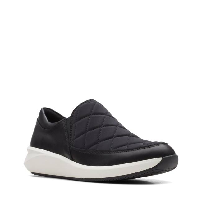 Women's Clarks Un Rio Spark Sneakers Black | CLK632OSX