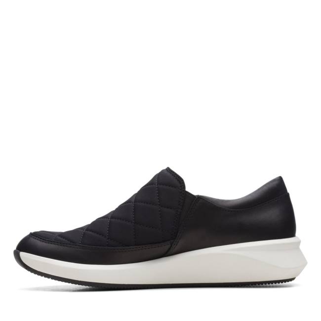 Women's Clarks Un Rio Spark Sneakers Black | CLK632OSX