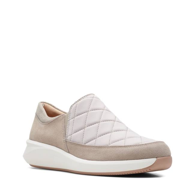 Women's Clarks Un Rio Spark Sneakers White | CLK903LMZ