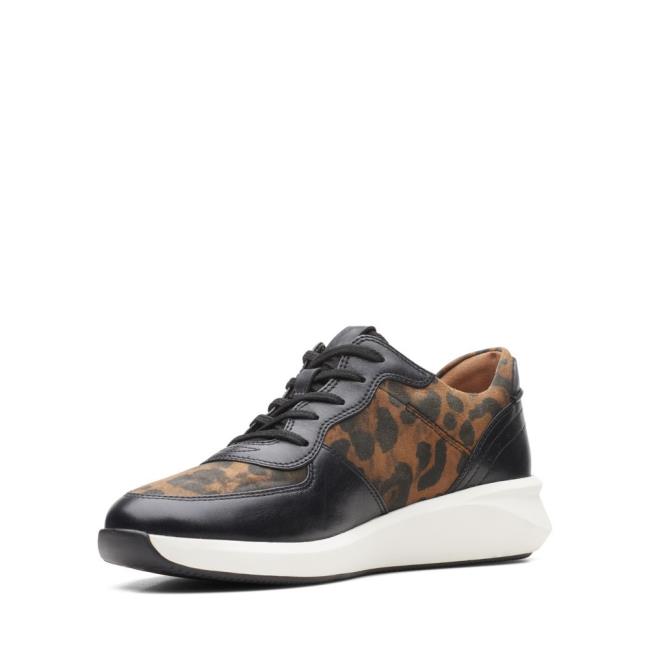 Women's Clarks Un Rio Sprint Sneakers Leopard | CLK576YIU