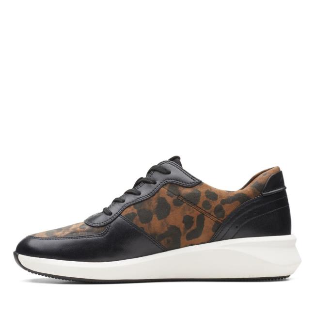 Women's Clarks Un Rio Sprint Sneakers Leopard | CLK576YIU