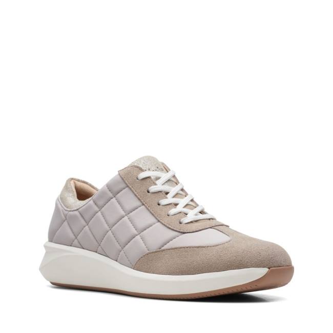 Women's Clarks Un Rio Stitch Sneakers Beige | CLK487HEK