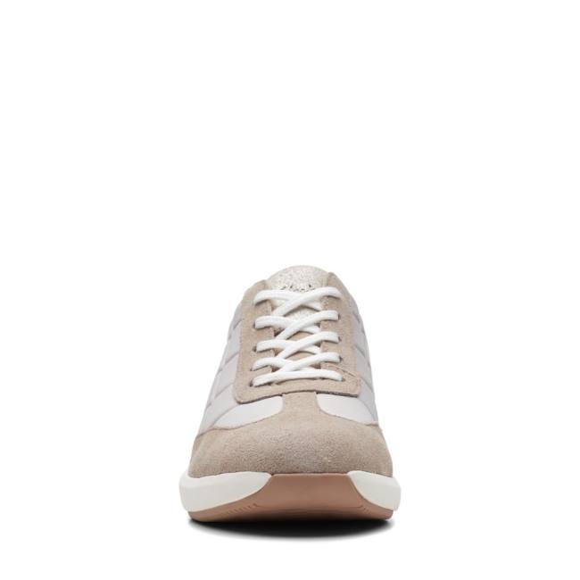 Women's Clarks Un Rio Stitch Sneakers Beige | CLK487HEK