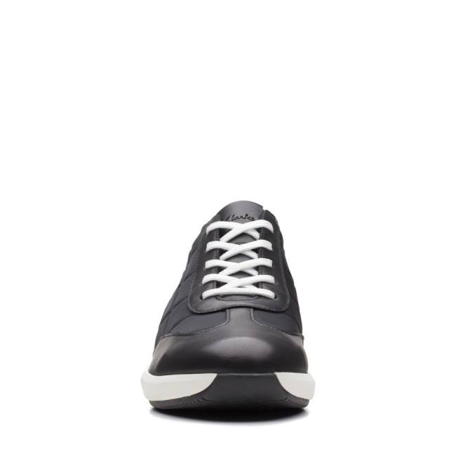 Women's Clarks Un Rio Stitch Sneakers Black | CLK678WGZ