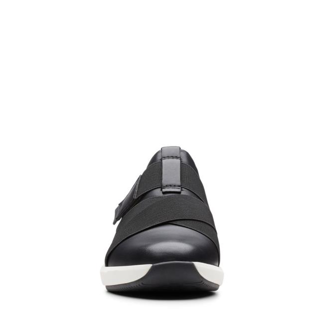 Women's Clarks Un Rio Strap Black Shoes Black | CLK483MVF