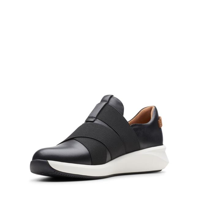 Women's Clarks Un Rio Strap Black Shoes Black | CLK483MVF