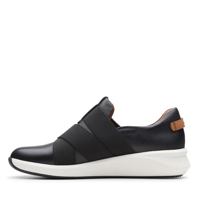 Women's Clarks Un Rio Strap Black Shoes Black | CLK483MVF