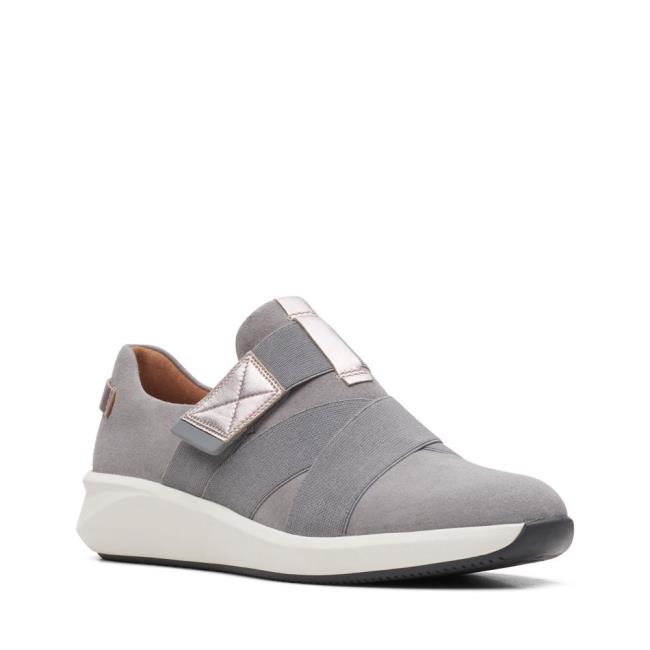 Women's Clarks Un Rio Strap Sneakers Light Grey | CLK649CYH