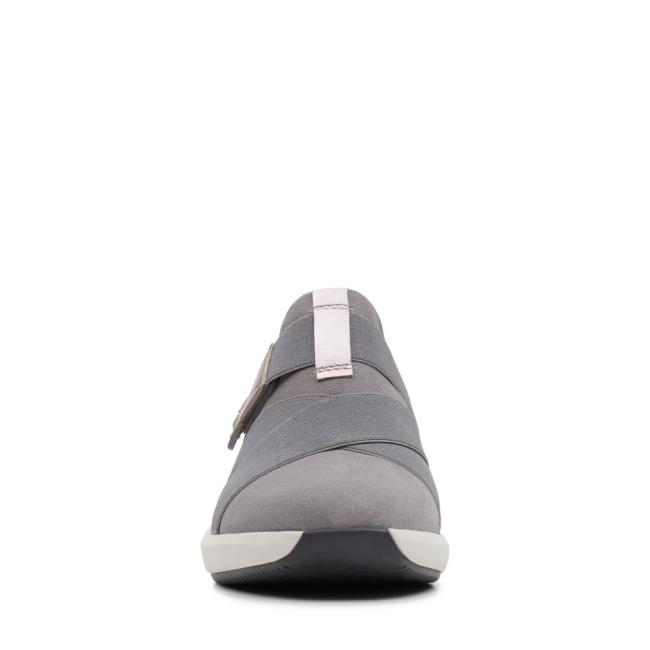 Women's Clarks Un Rio Strap Sneakers Light Grey | CLK649CYH